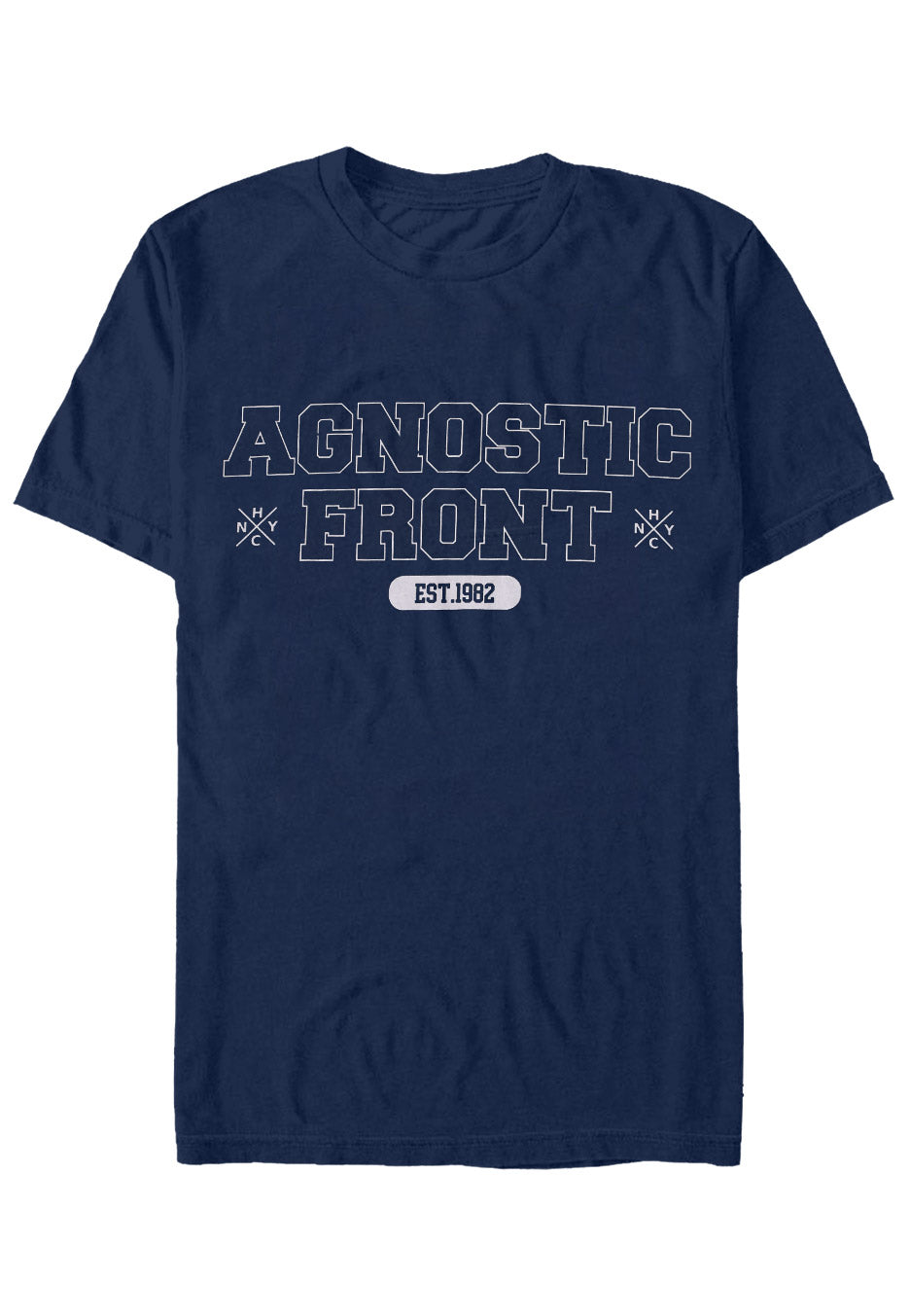 Agnostic Front - Baseball Logo Navy - T-Shirt Get To Buy Cheap Pice