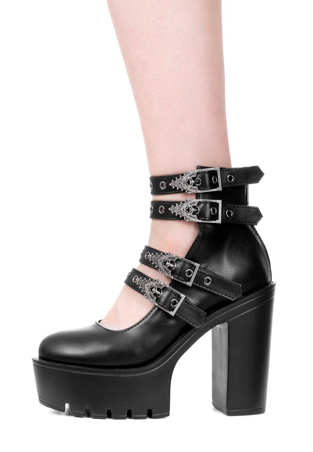 Restyle - Evelynn Platform Black - Girl Shoes Discount Popular