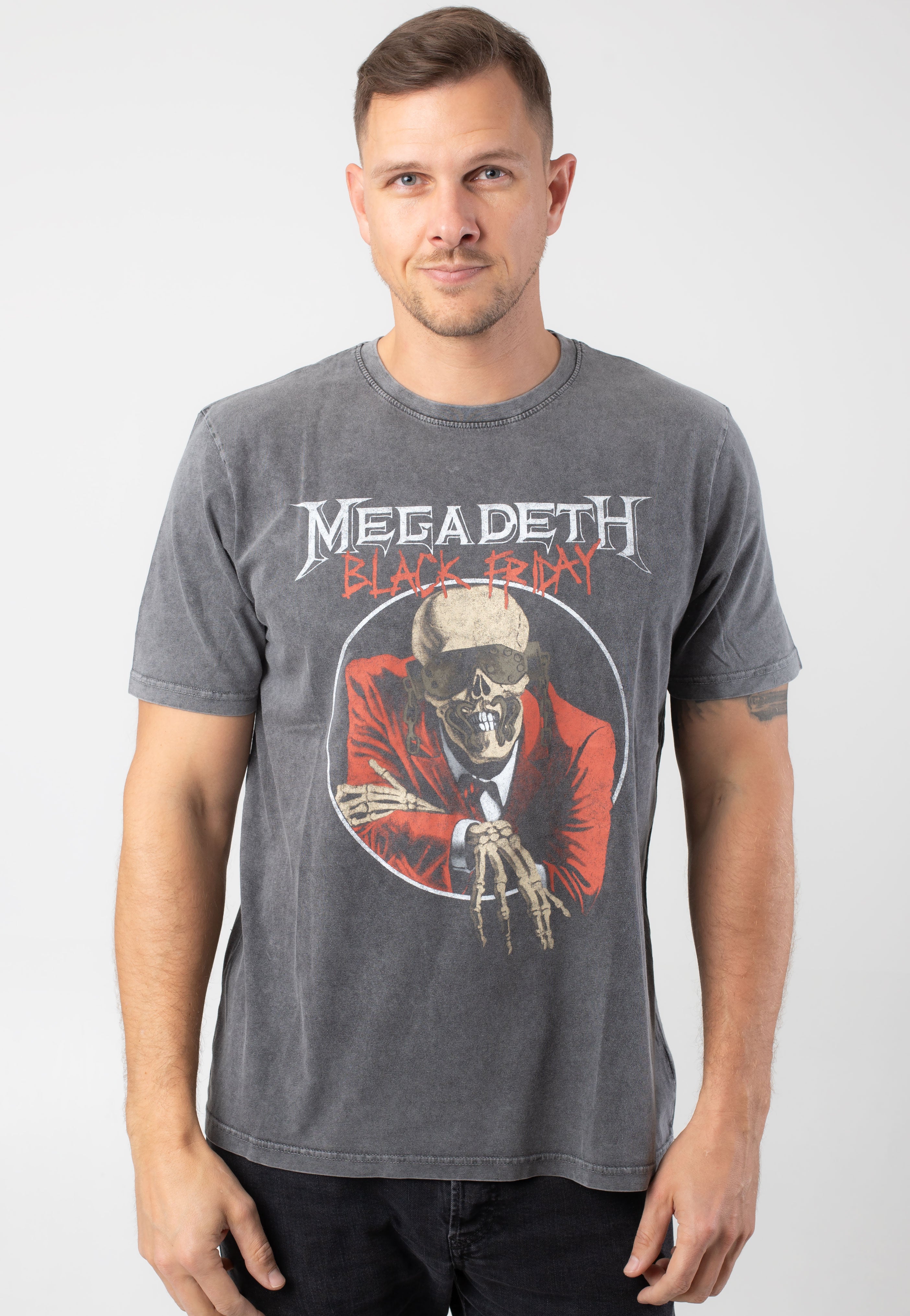 Megadeth - Black Friday Stone Washed - T-Shirt Original Cheap Pice