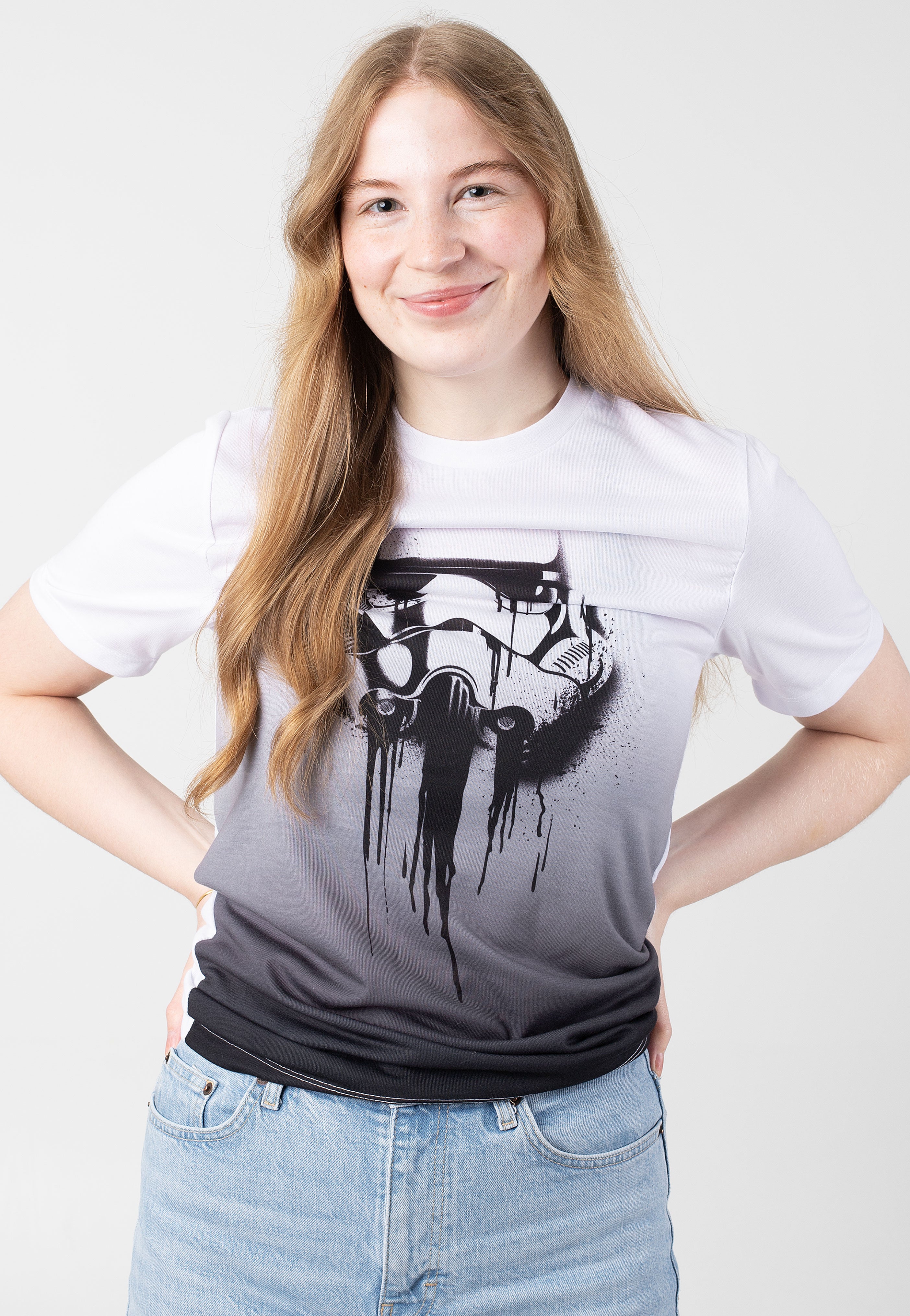 Star Wars - Stormtrooper Ink White Dip Dye - T-Shirt Really For Sale