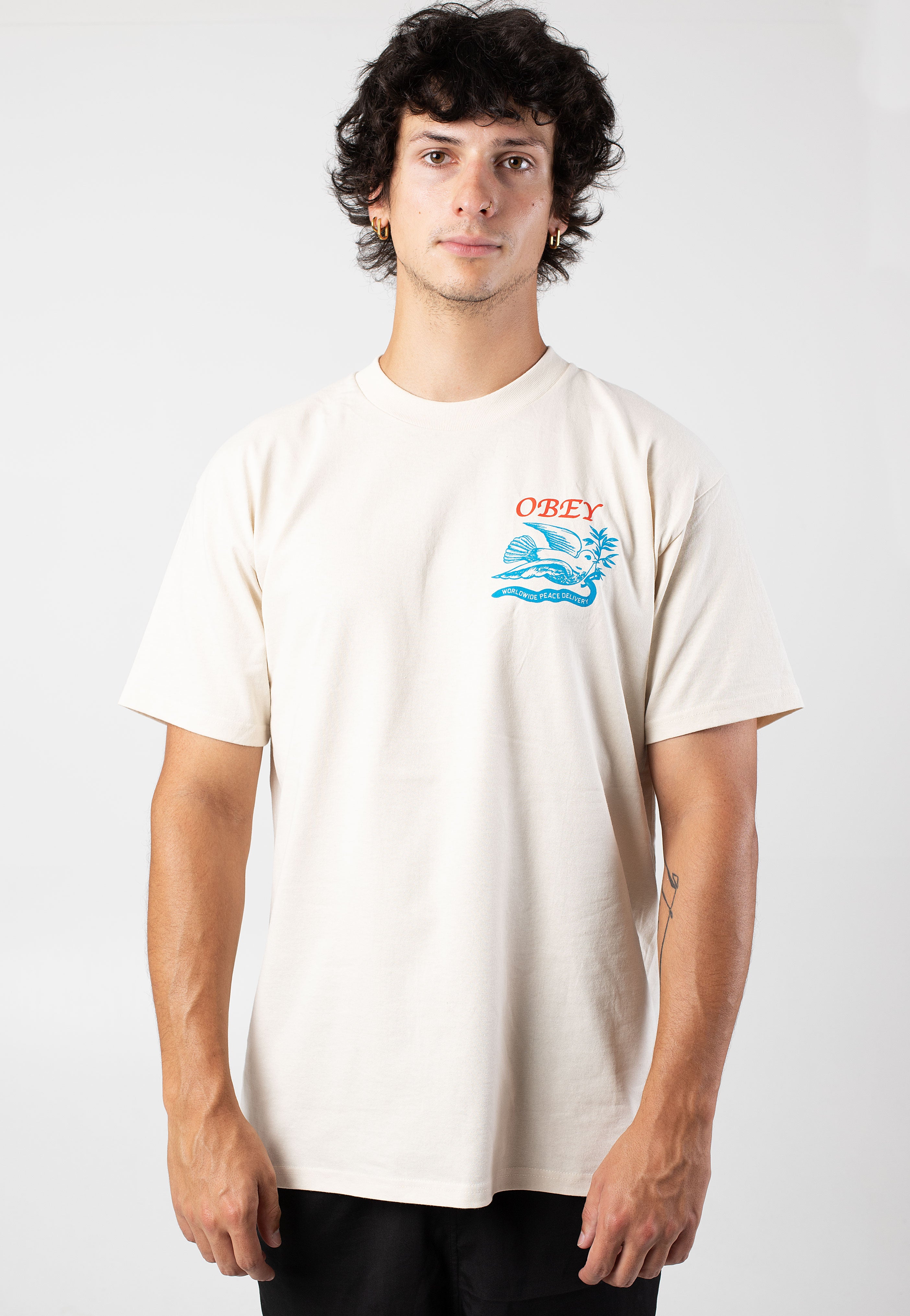 Obey - Peace Delivery Dove Cream - T-Shirt View For Sale