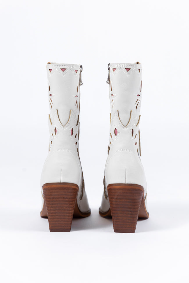 Dallas White Pointed Toe Booties Pices Cheap Pice