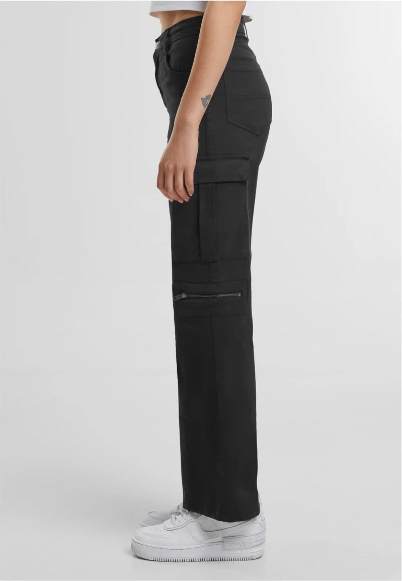 Urban Classics - Ladies Loose Utility Stretch Twill Black - Pants Sale View