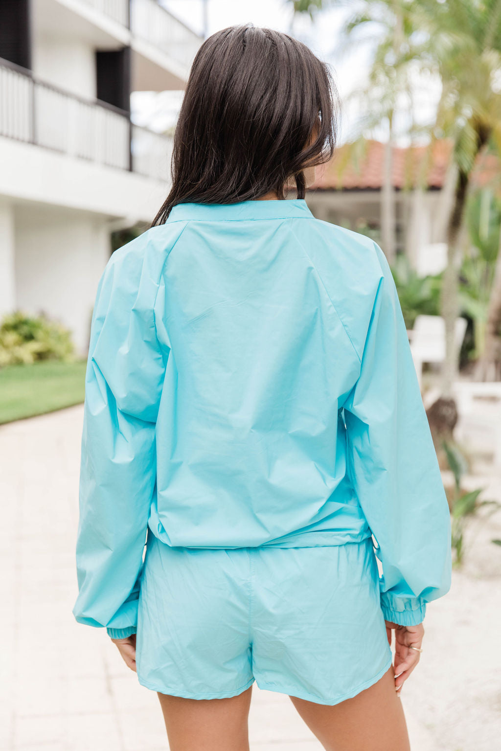 On The Daily Aqua Quarter Zip Windbreaker FINAL SALE Clearance Best Seller