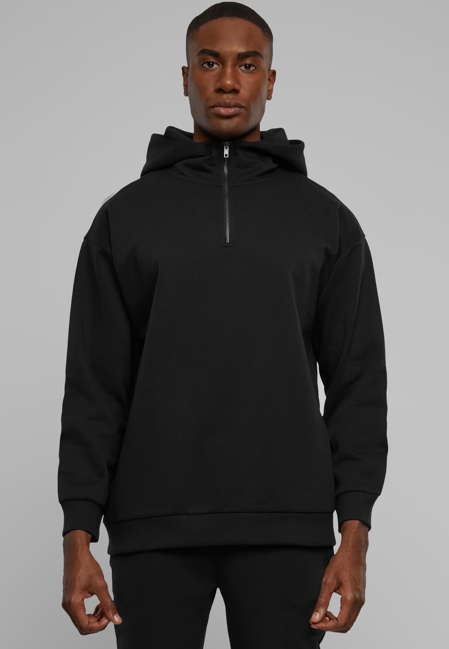 Urban Classics - Zipped High Neck Black - Hoodie Cheap Sale Genuine