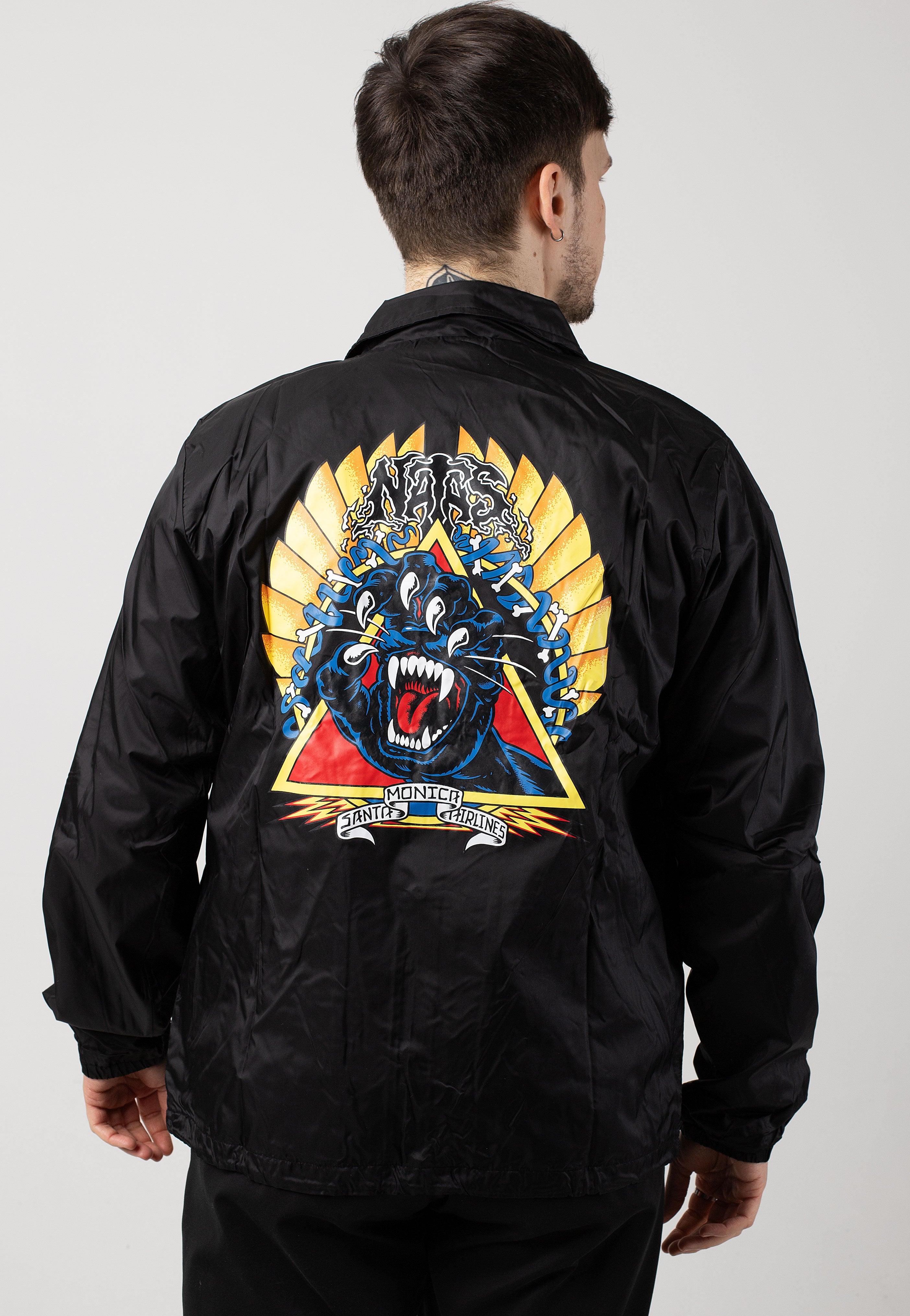 Santa Cruz - Natas Screaming Panther Black - Windbreaker Newest For Sale