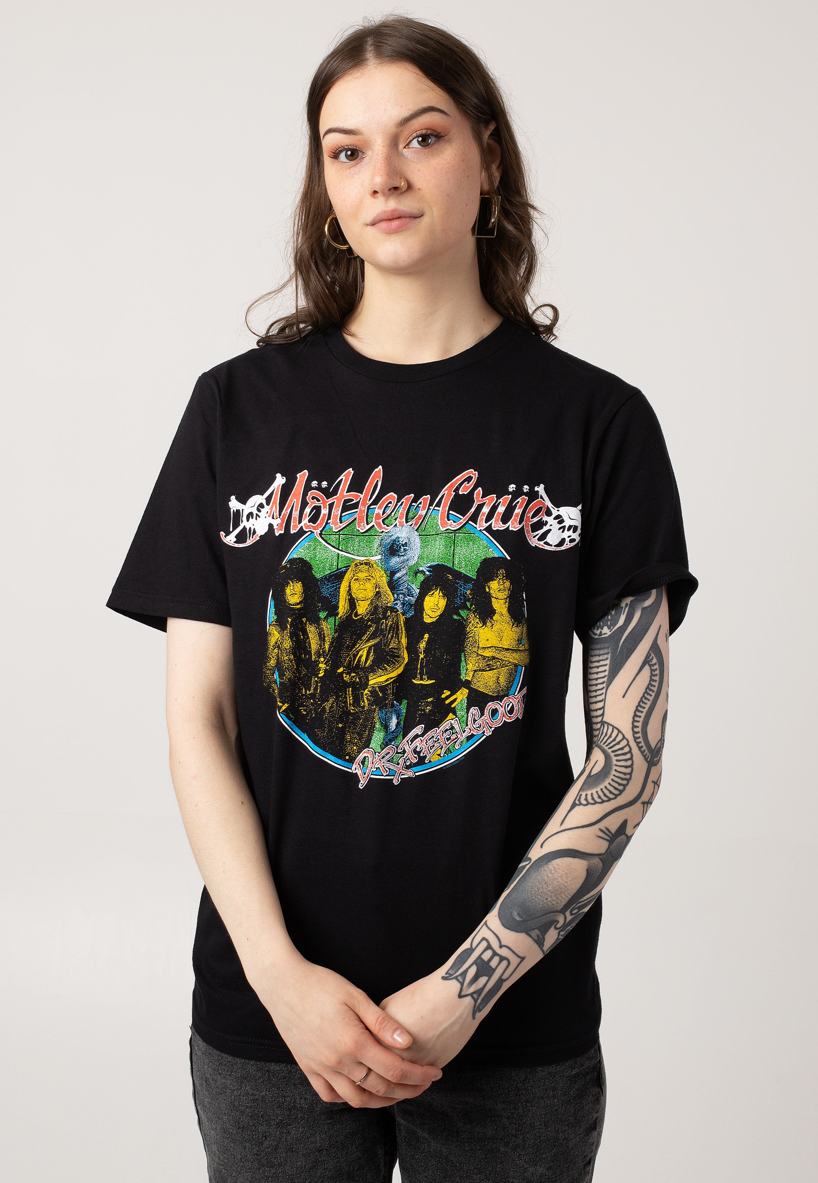 Mtley Crüe - Dr Feelgod Circle Photo - T-Shirt Store Sale