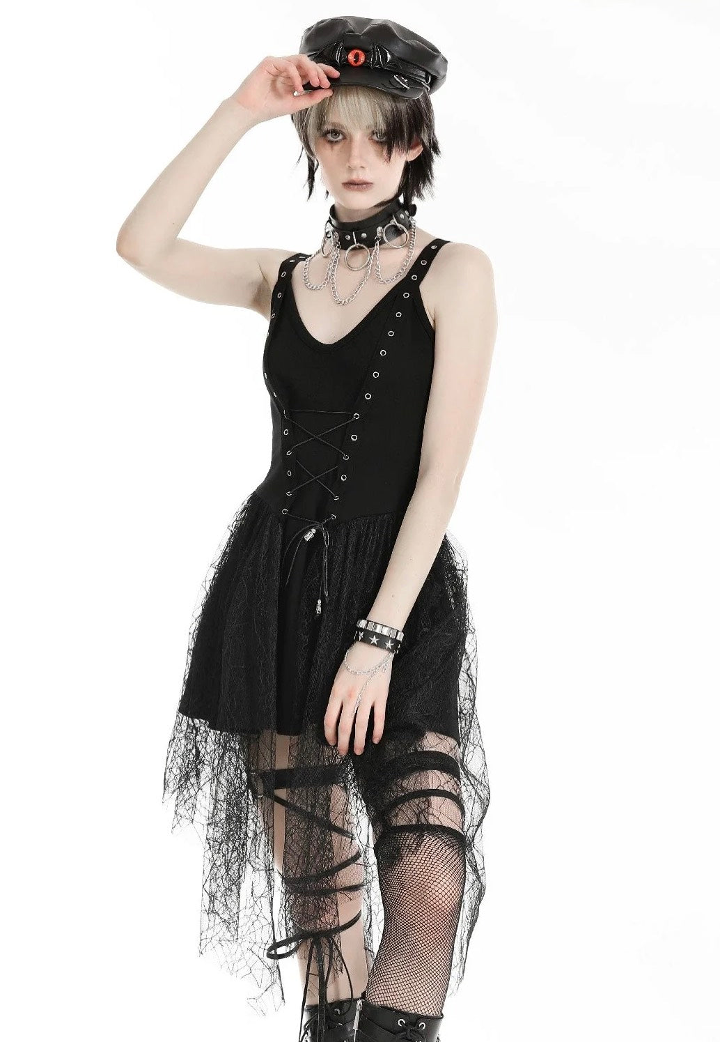 Dark In Love - Spider Web With Metal Pentagrams Black - Dress Buy Cheap Latest