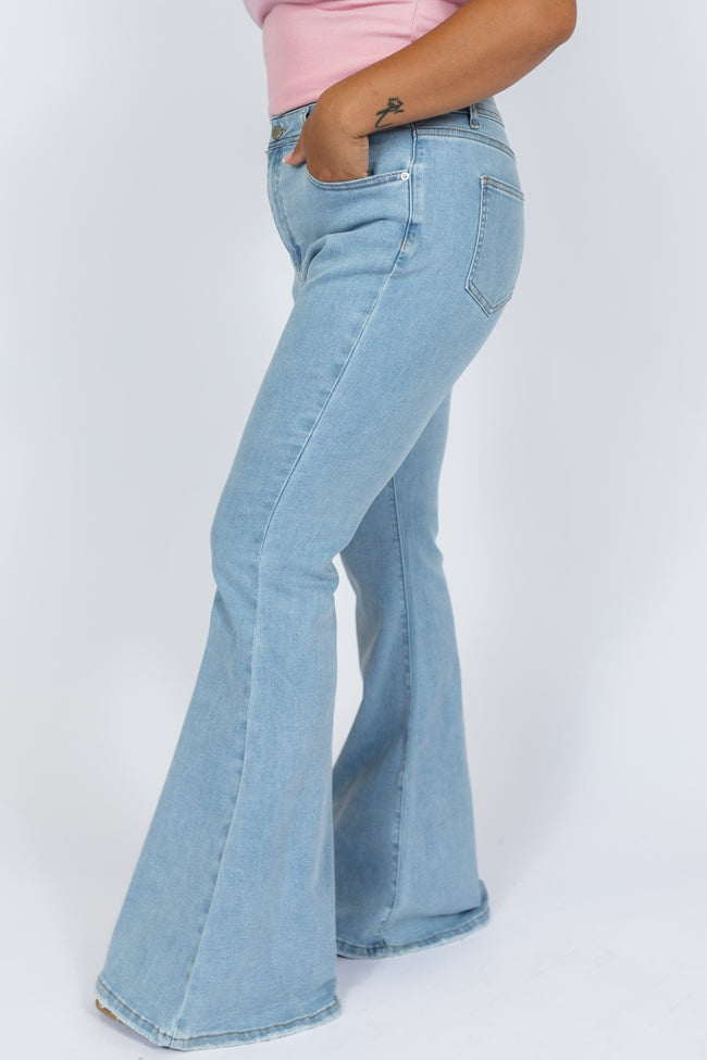 Maren Light Wash Stretchy Flare Jeans FINAL SALE Clearance Store For Sale