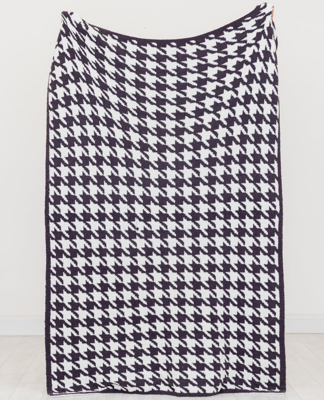 Make Me Believe Black Houndstooth Blanket SALE Outlet New Arrival