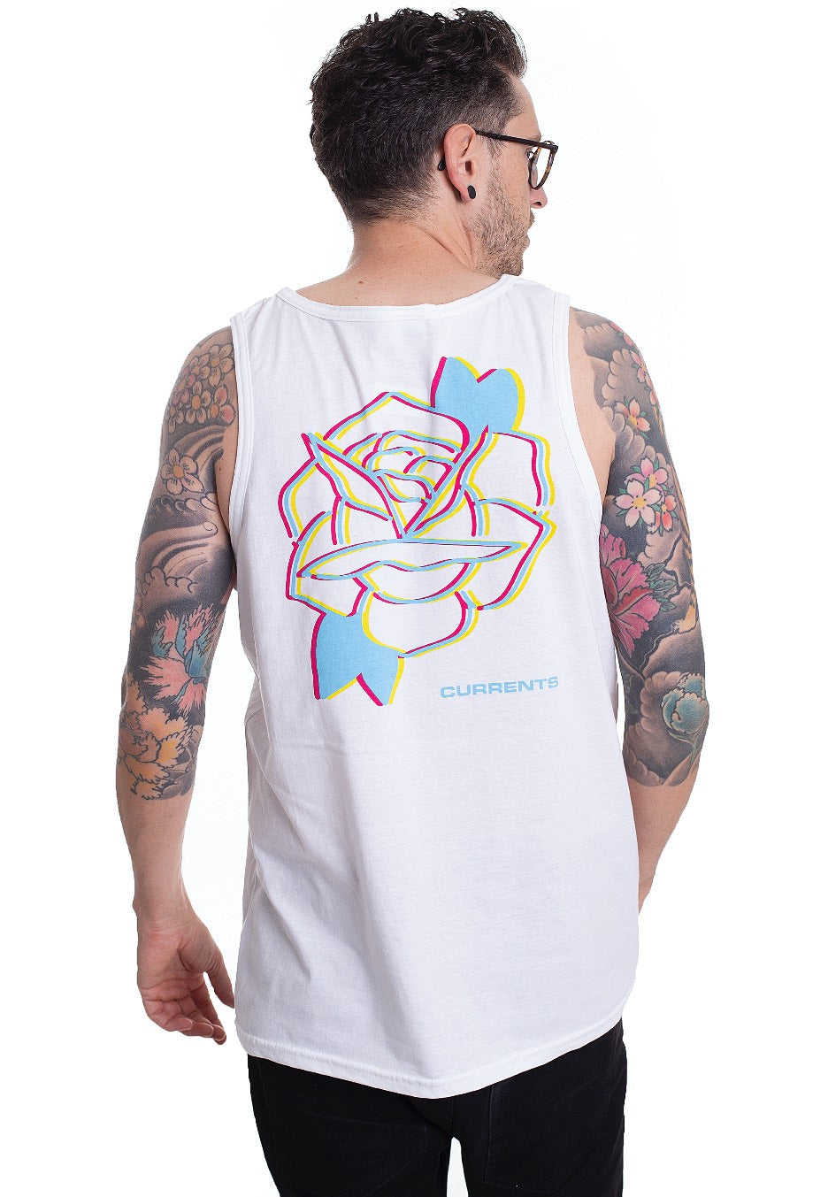 Currents - 3D Flower White - Tank Free Shipping Clearance