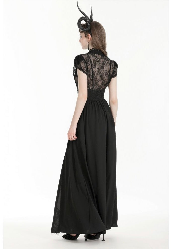 Dark in Love - Gothic Heart Embroidered Black Maxi - Skirt For Sale Finishline