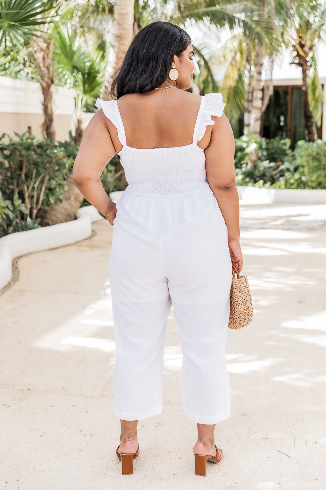 Perfectly Poised White Jumpsuit FINAL SALE Outlet Choice