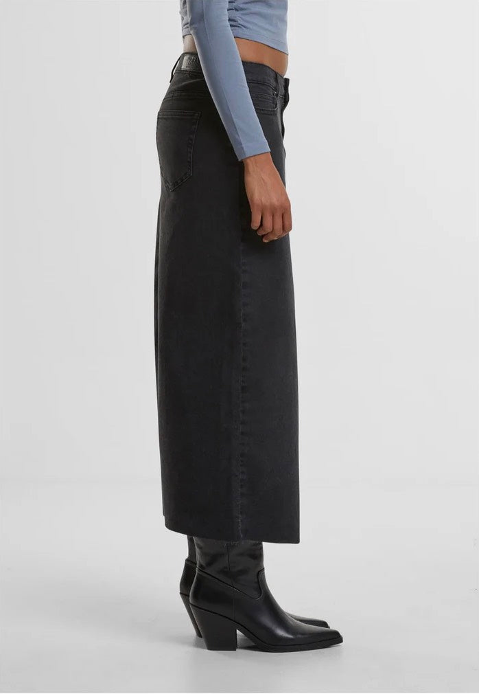 Urban Classics - Ladies High Slit Black Washed - Skirt Cheap Sale Online