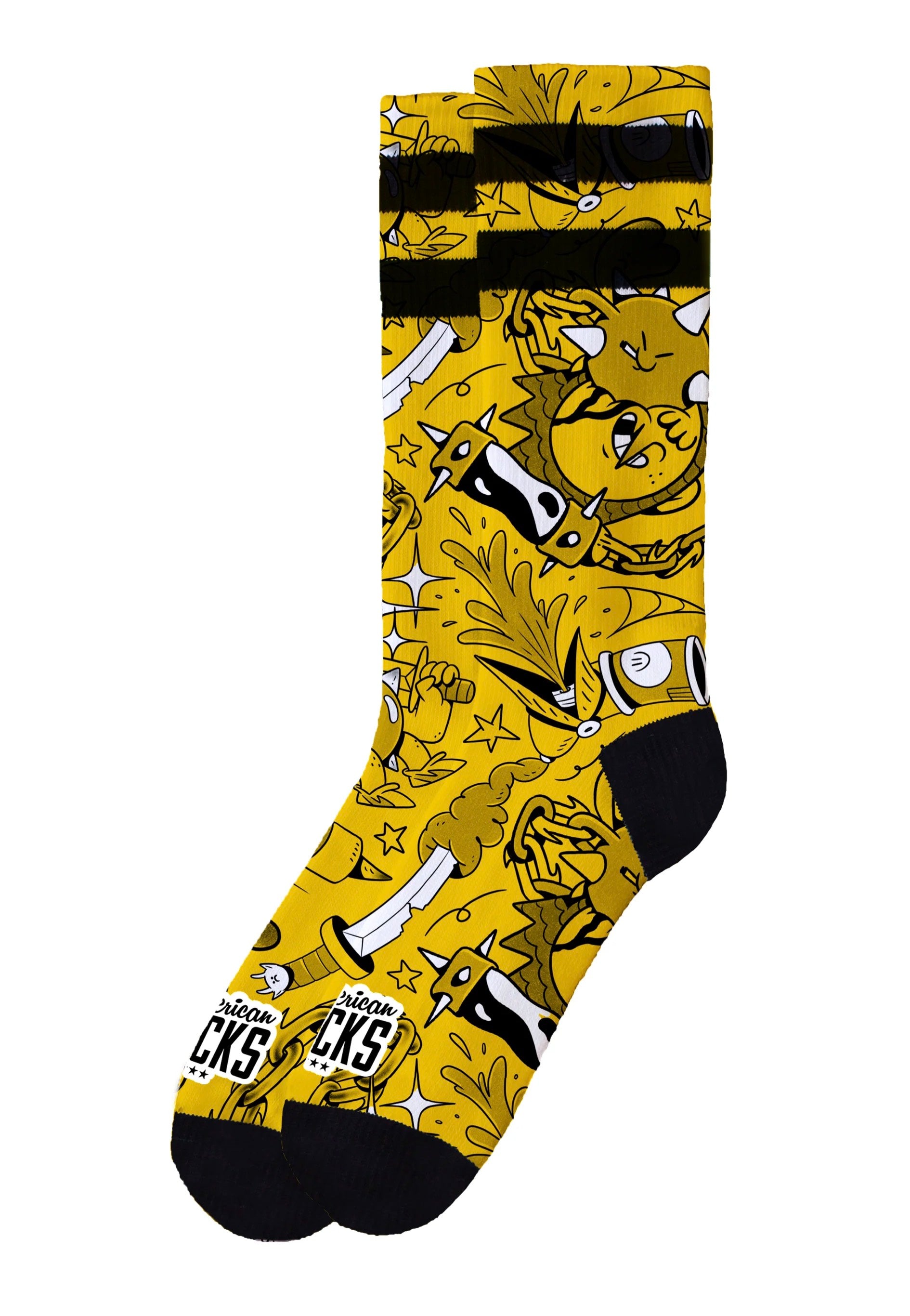 American Socks - Misfire Mid High Yellow - Socks Buy Cheap Wholesale Pice