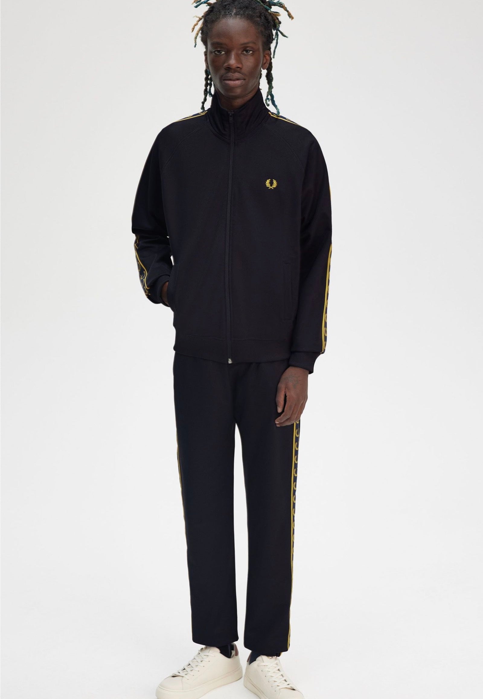 Fred Perry - Contrast Tape Navy/Honeycomb - Track Jacket Looking For