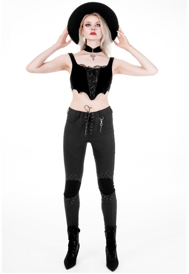 Restyle - Mortem Lace Up Black - Pants Buy Cheap Choice