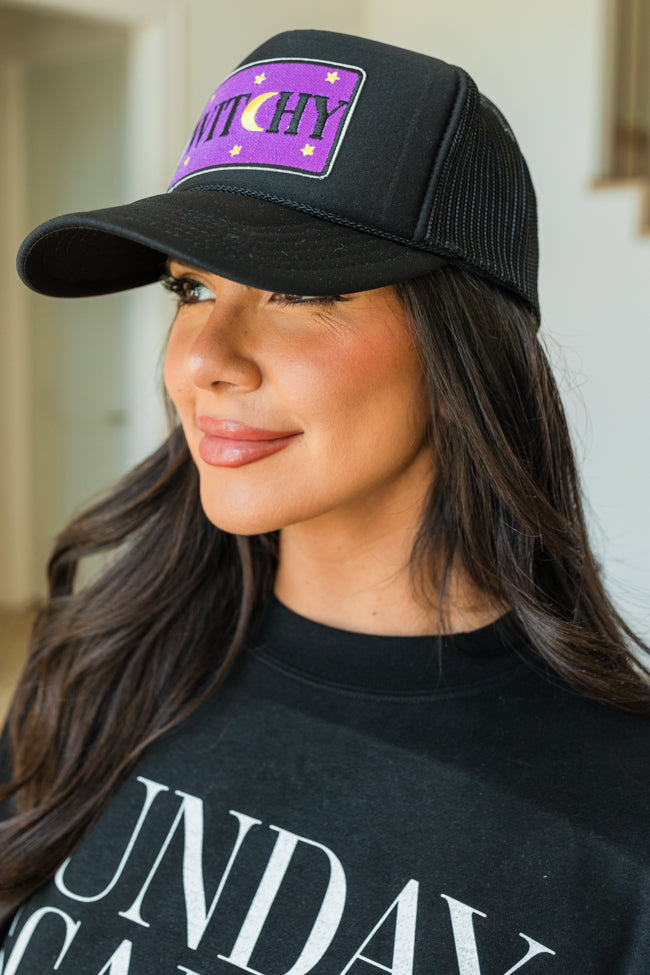 Witchy Patch Black Trucker Hat FINAL SALE Store Sale Online