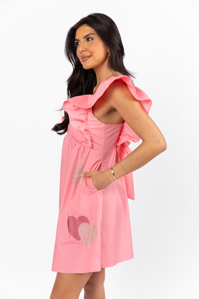 Heart and Soul Pink Babydoll Dress FINAL SALE Clearance Fashionable