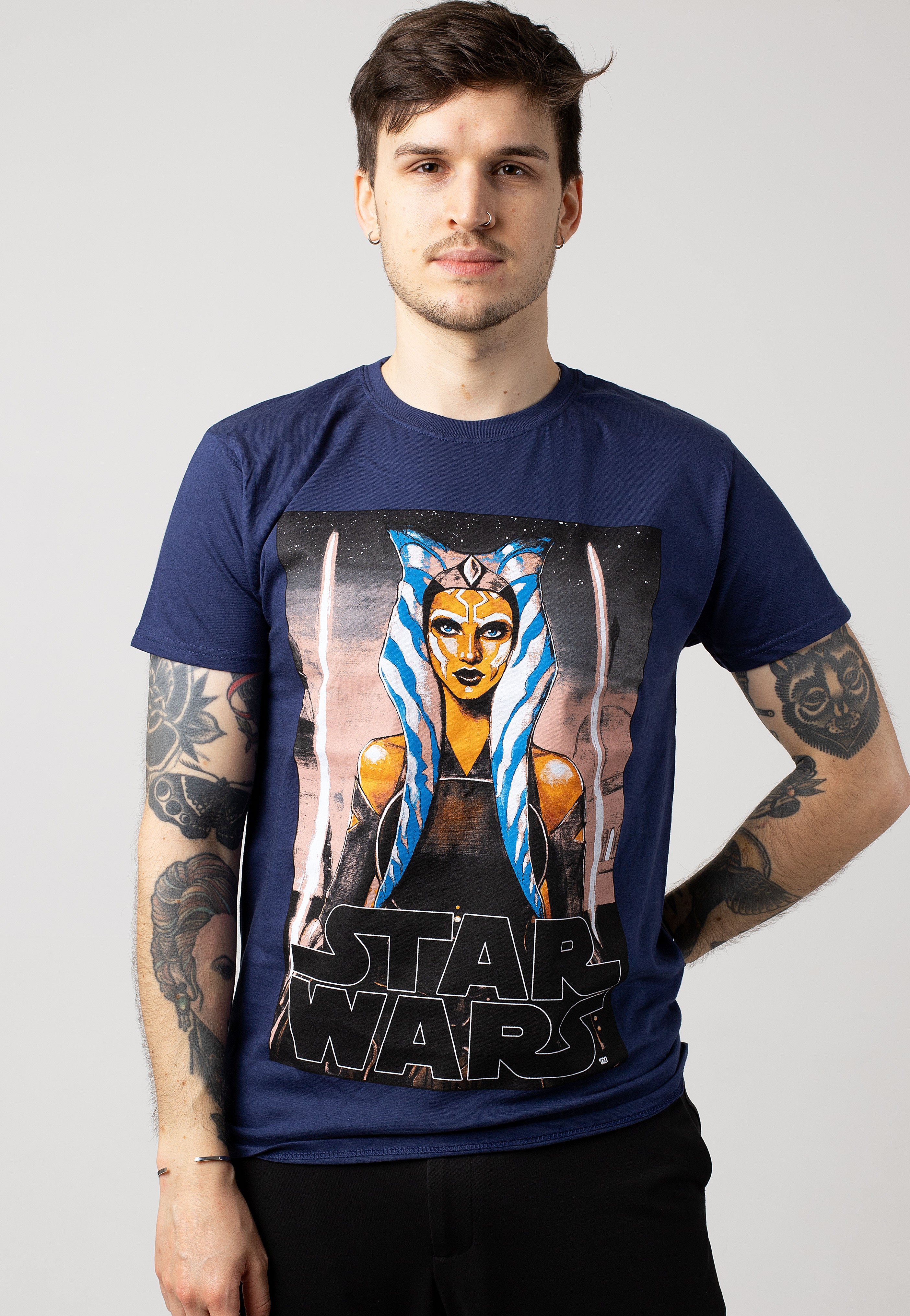 Star Wars - Ahsoka White Blades Navy - T-Shirt Release Dates Sale Online