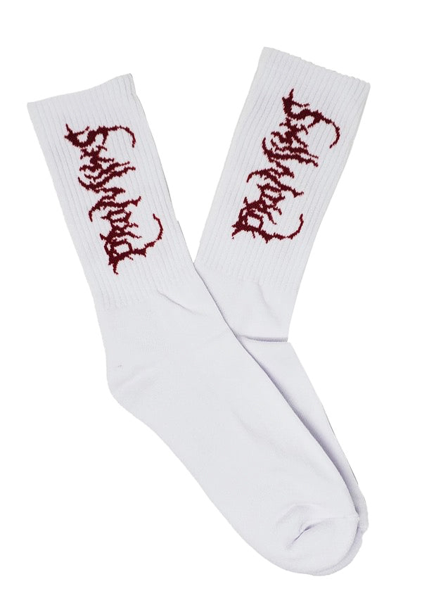 Broken Promises - Graveyard White - Socks Free Shipping Classic