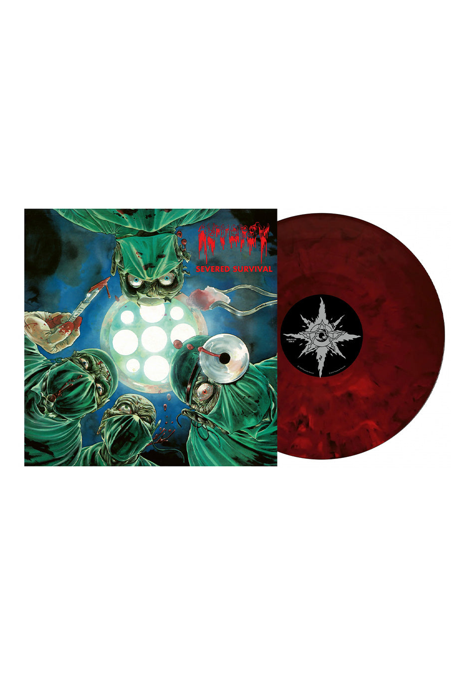 Autopsy - Severed Survival (35th Anniversary - Green Cover) Ltd. Red/Black - Marbled Vinyl Outlet Free Shipping Authentic