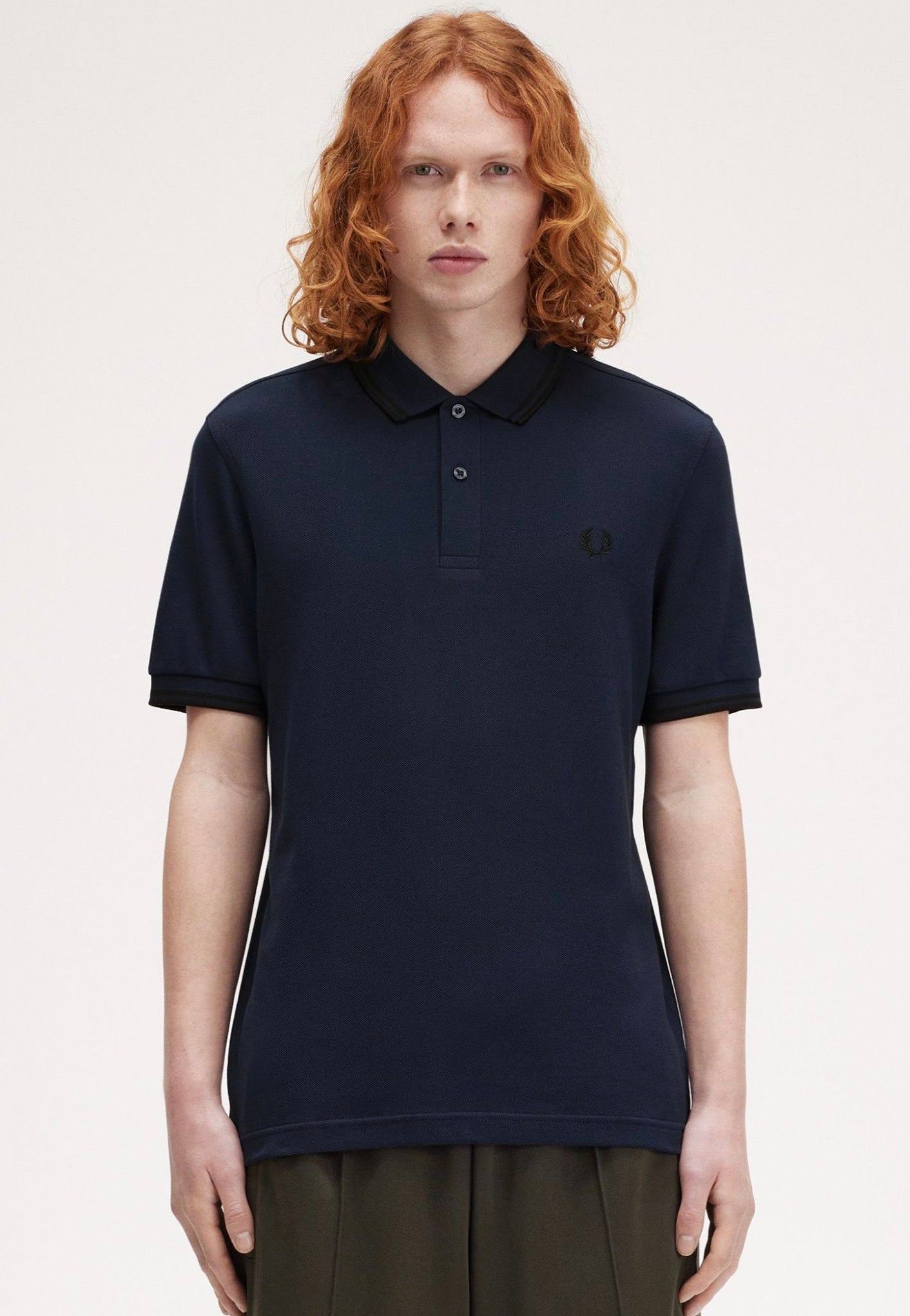 Fred Perry - The Twin Tipped Dkcarbon/Black - Polo Pictures Cheap Online