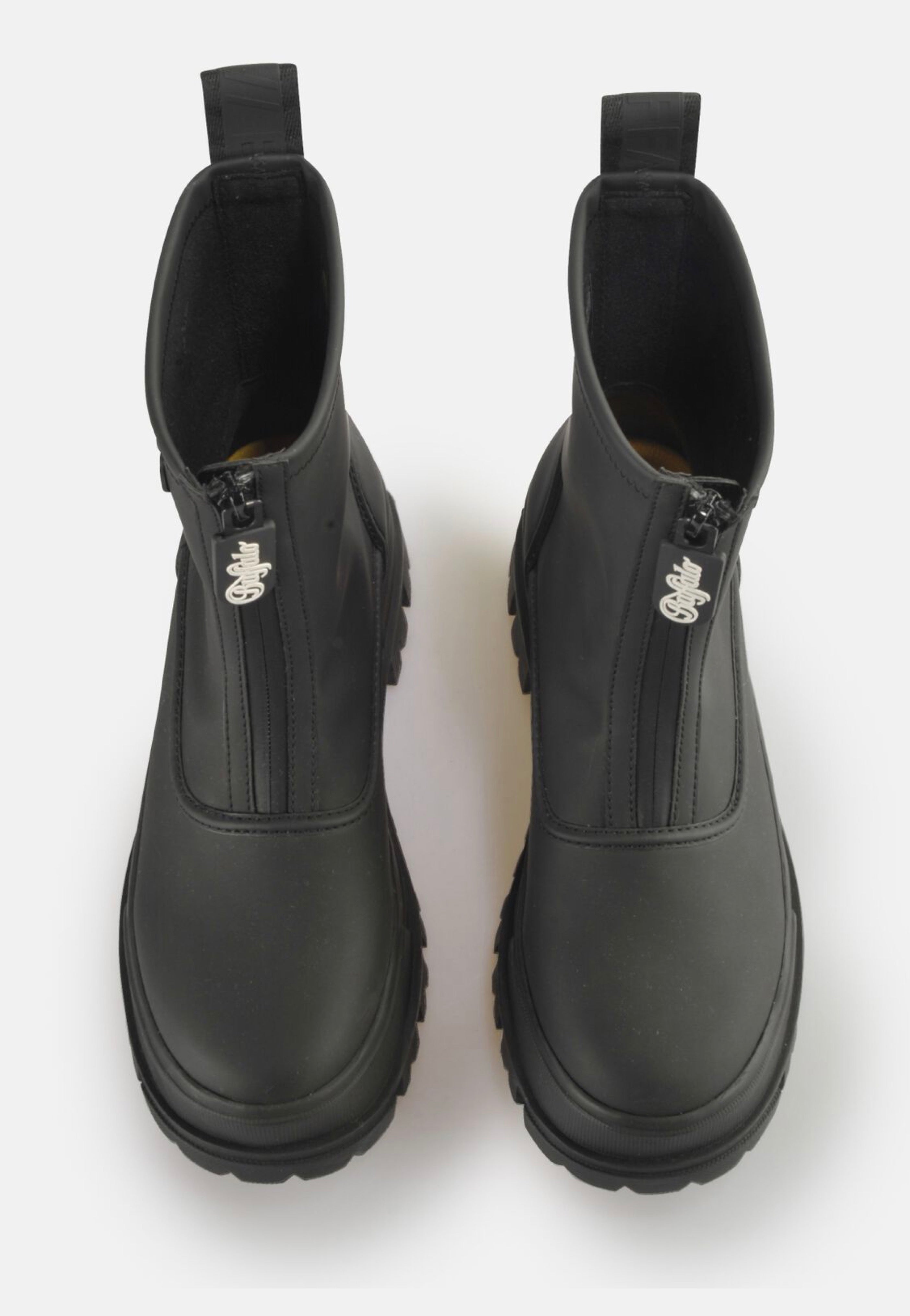 Buffalo - Aspha Rain Zip Vegan Rubber Nappa Black - Girl Shoes Geniue Stockist For Sale