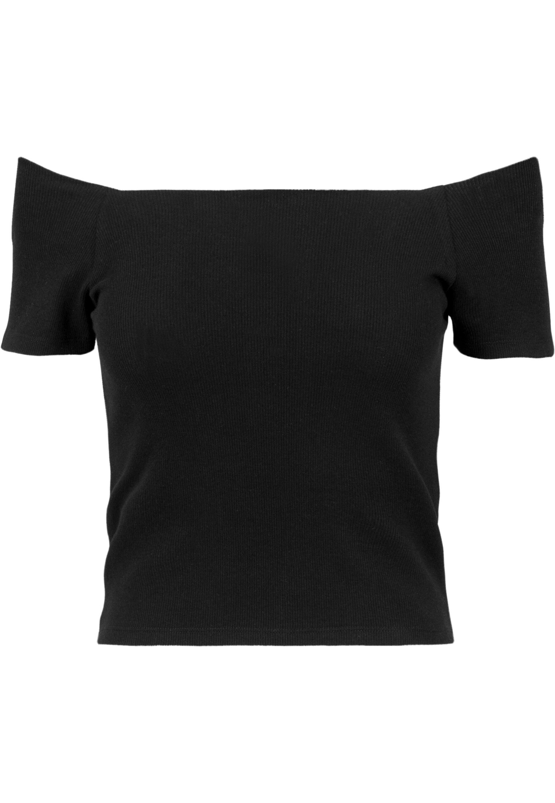 Urban Classics - Ladies Off Shoulder Rib Black - T-Shirt For Sale Free Shipping