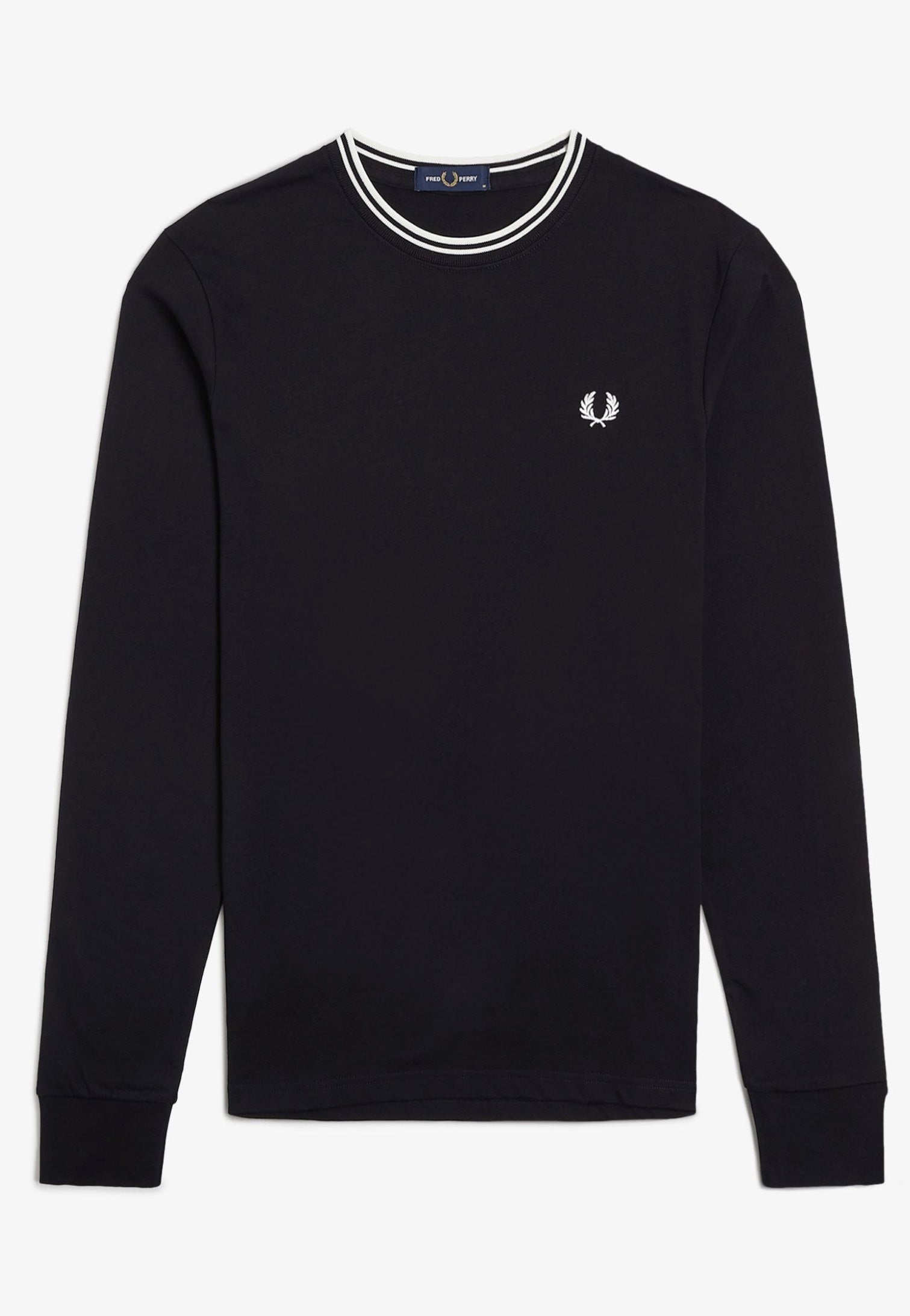 Fred Perry - Twin Tipped Black - Longsleeve Sale High Quality