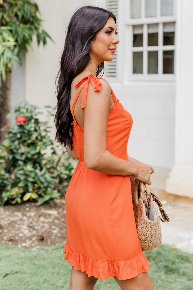 Make You Happier Orange Mini Dress FINAL SALE Cheap Get Authentic