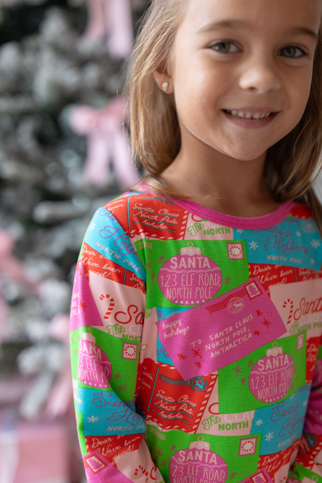 Kid's Under The Stars In Letters To Santa Bamboo Pajama Set FINAL SALE