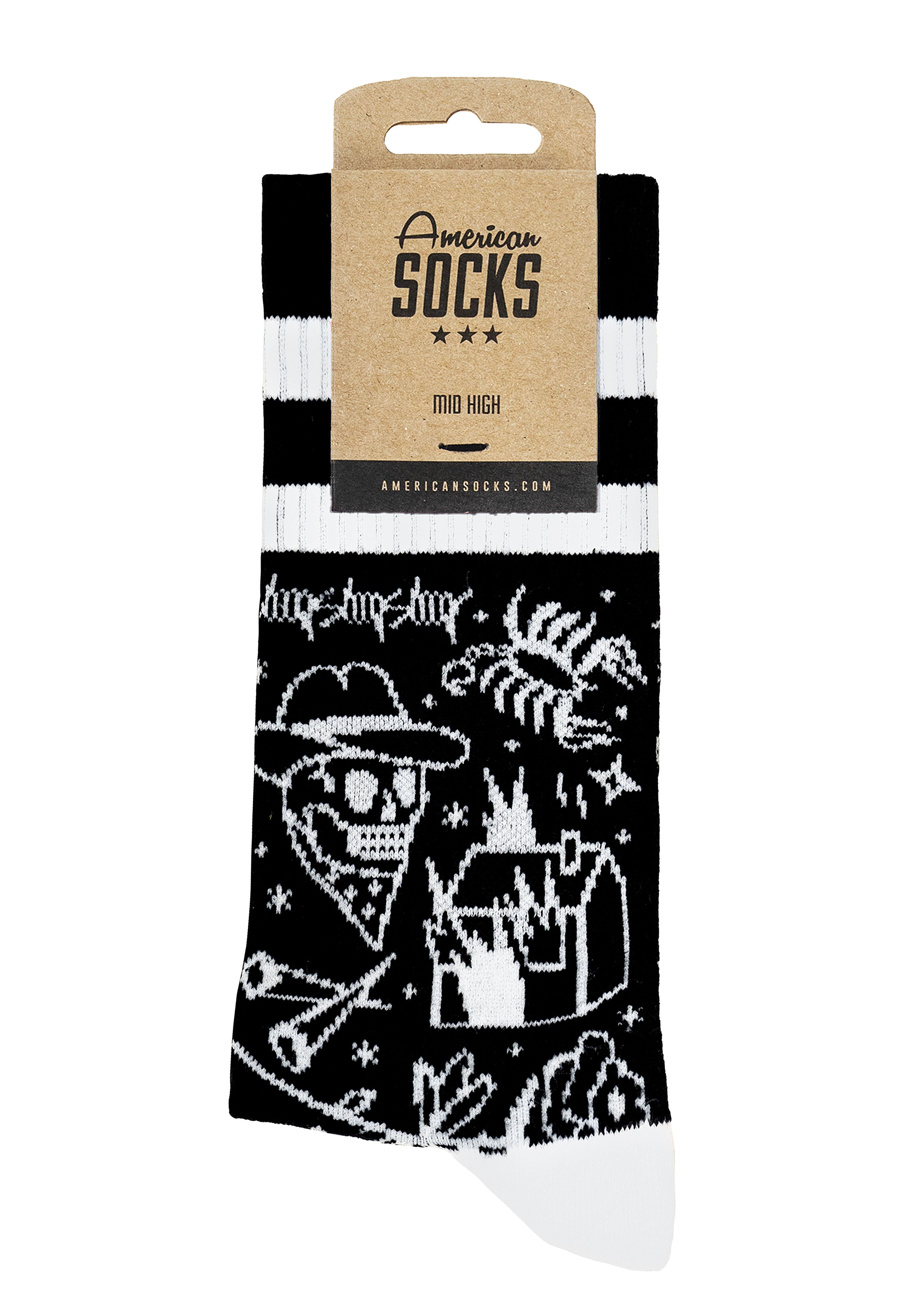 American Socks - Cowboy Mid High Black - Socks Free Shipping Outlet