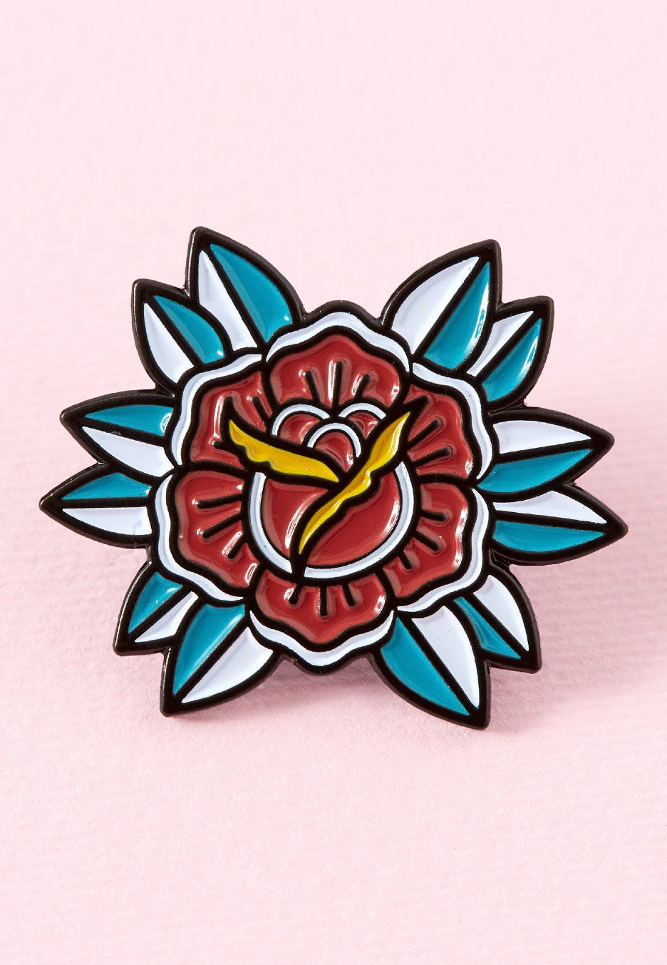 Punky Pins - Red Flower Tattoo Inspired - Pin Outlet The Cheapest