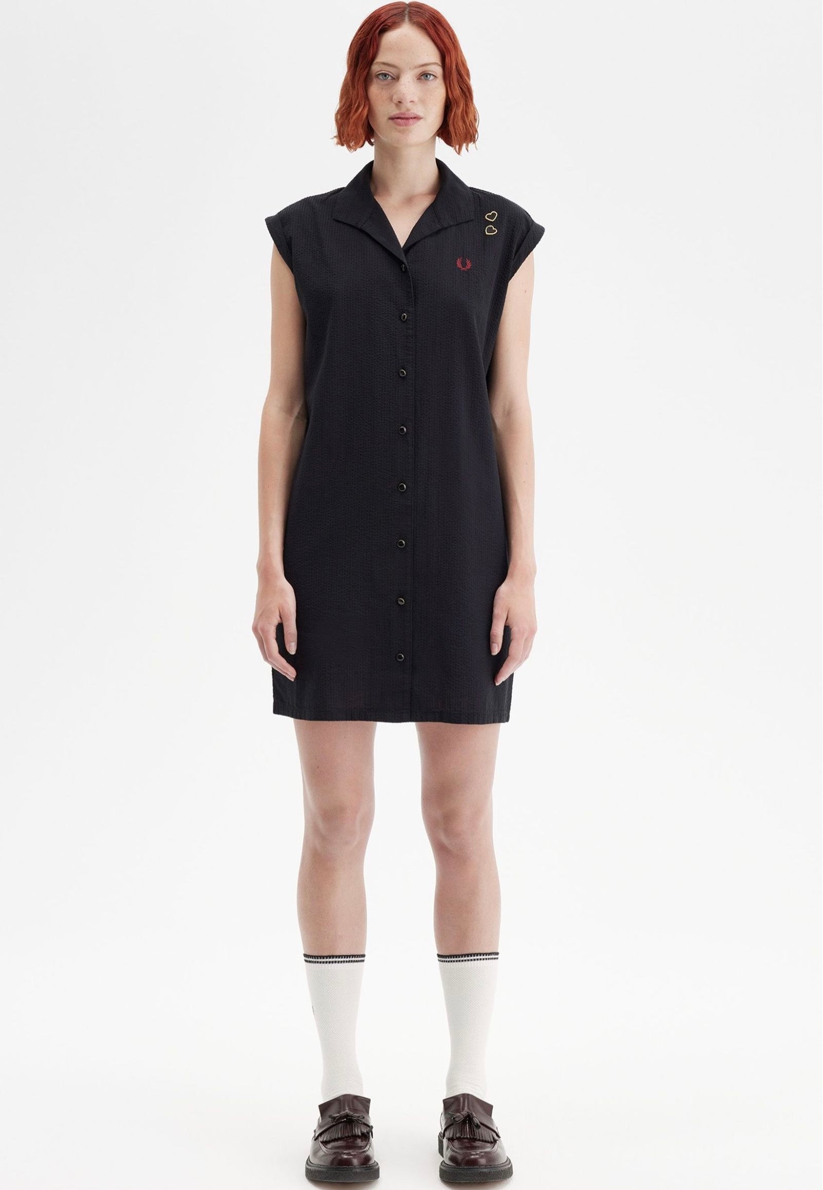 Fred Perry x Amy Winehouse - Open Collar Black - Dress Online Online Free Shipping