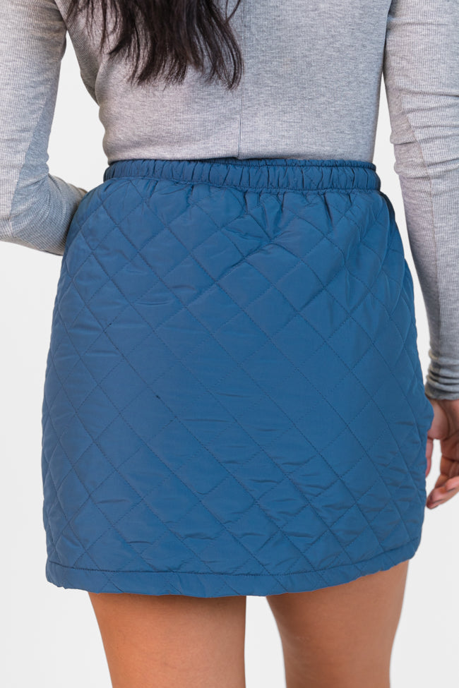 Colder Weather Blue Quilted Skort SALE Clearance High Quality