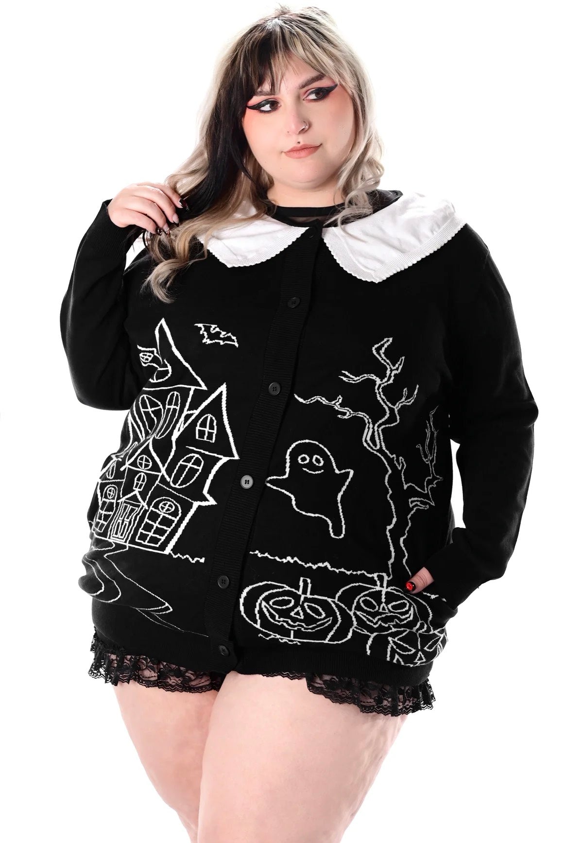 Foxblood - Haunted House Collar Black - Cardigan Outlet Countdown Package