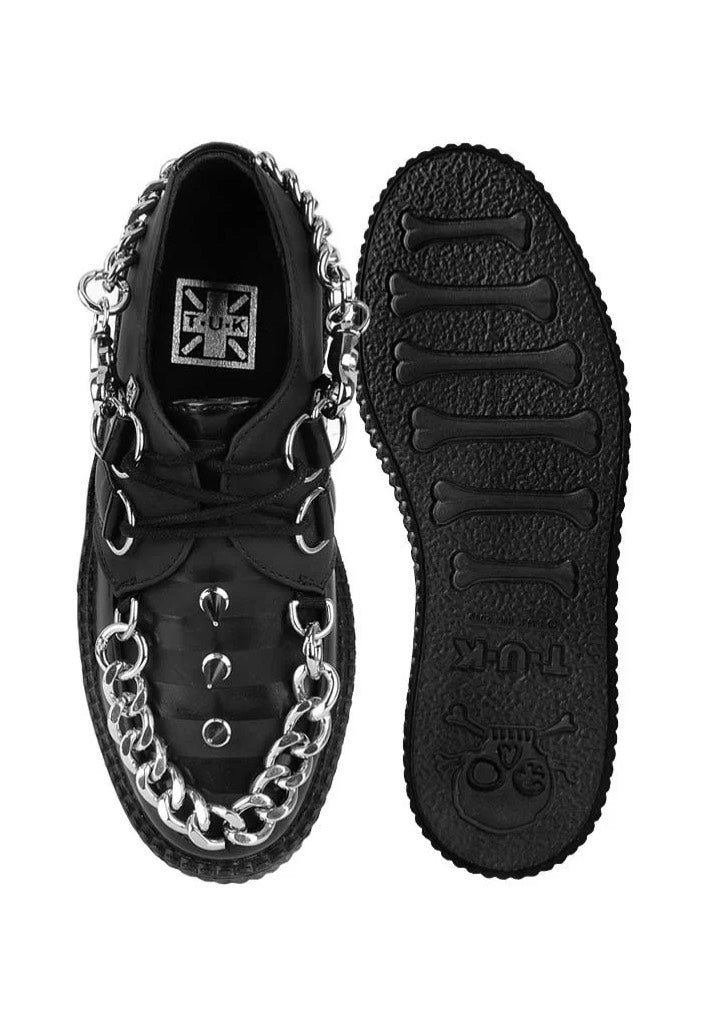 T.U.K. - Viva High Sole Creep Black Spike N Chain - Girl Shoes Sale 100% Authentic