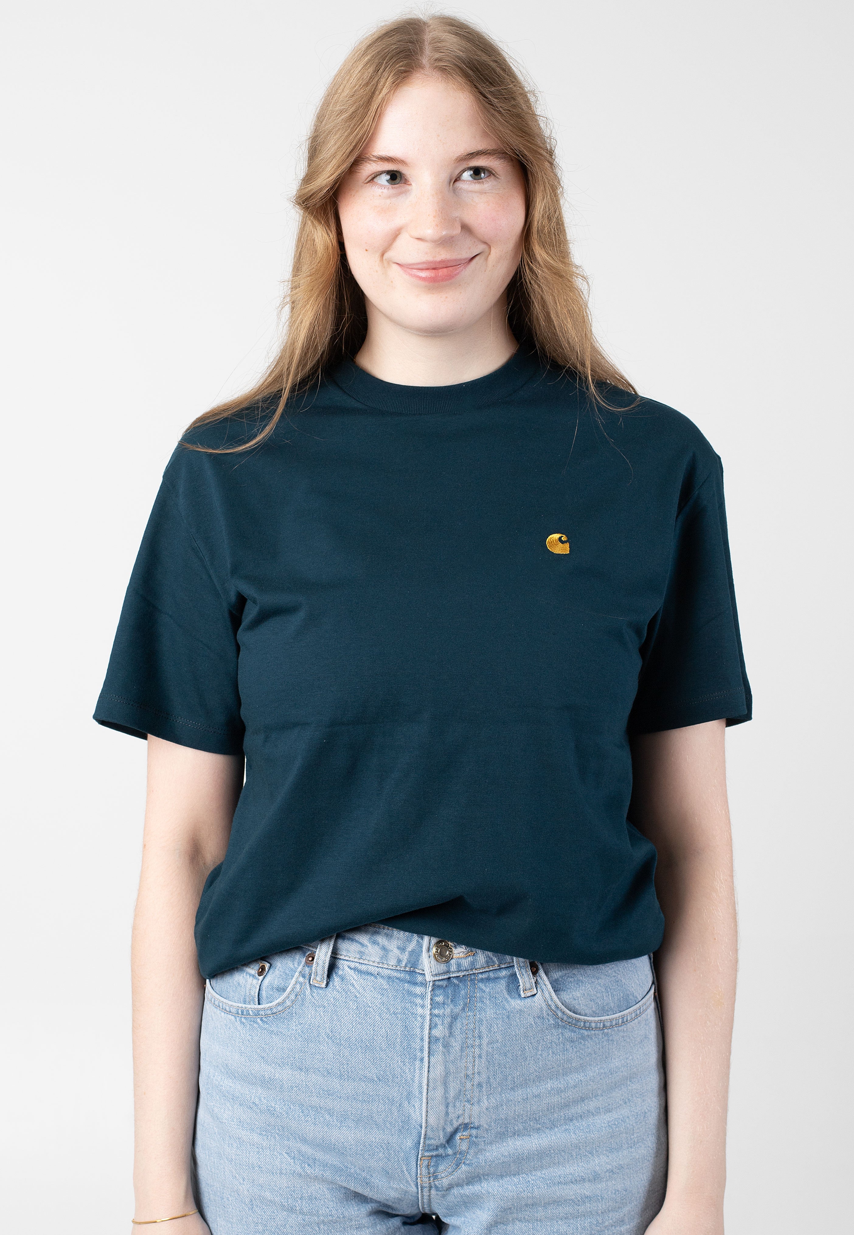 Carhartt WIP - W' Chase Duck Blue / Gold - T-Shirt