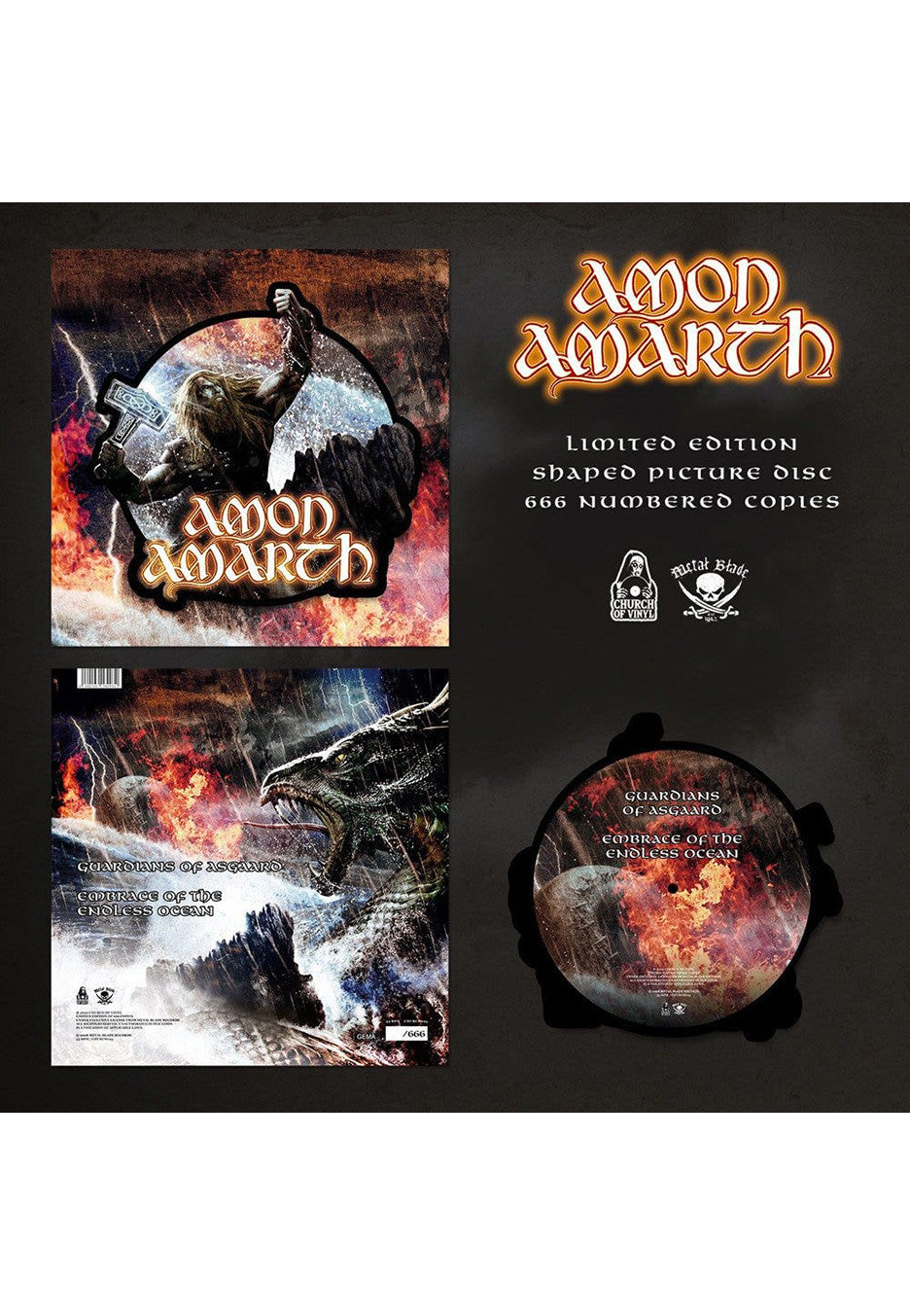 Amon Amarth - Guardians Of Asgaard Shape - Colored Mini Vinyl Buy Cheap Low Cost