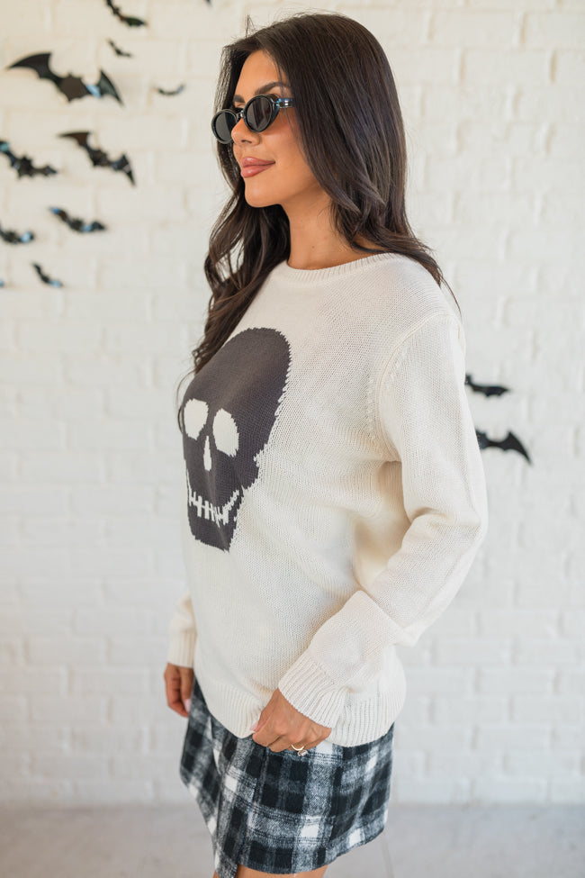 Bad To The Bone Stone Skull Sweater FINAL SALE Free Shipping Inexpensive