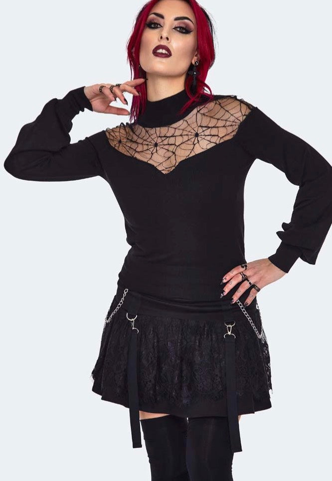 Jawbreaker - Spiderweb Lace Black - Pullover Websites Cheap Pice