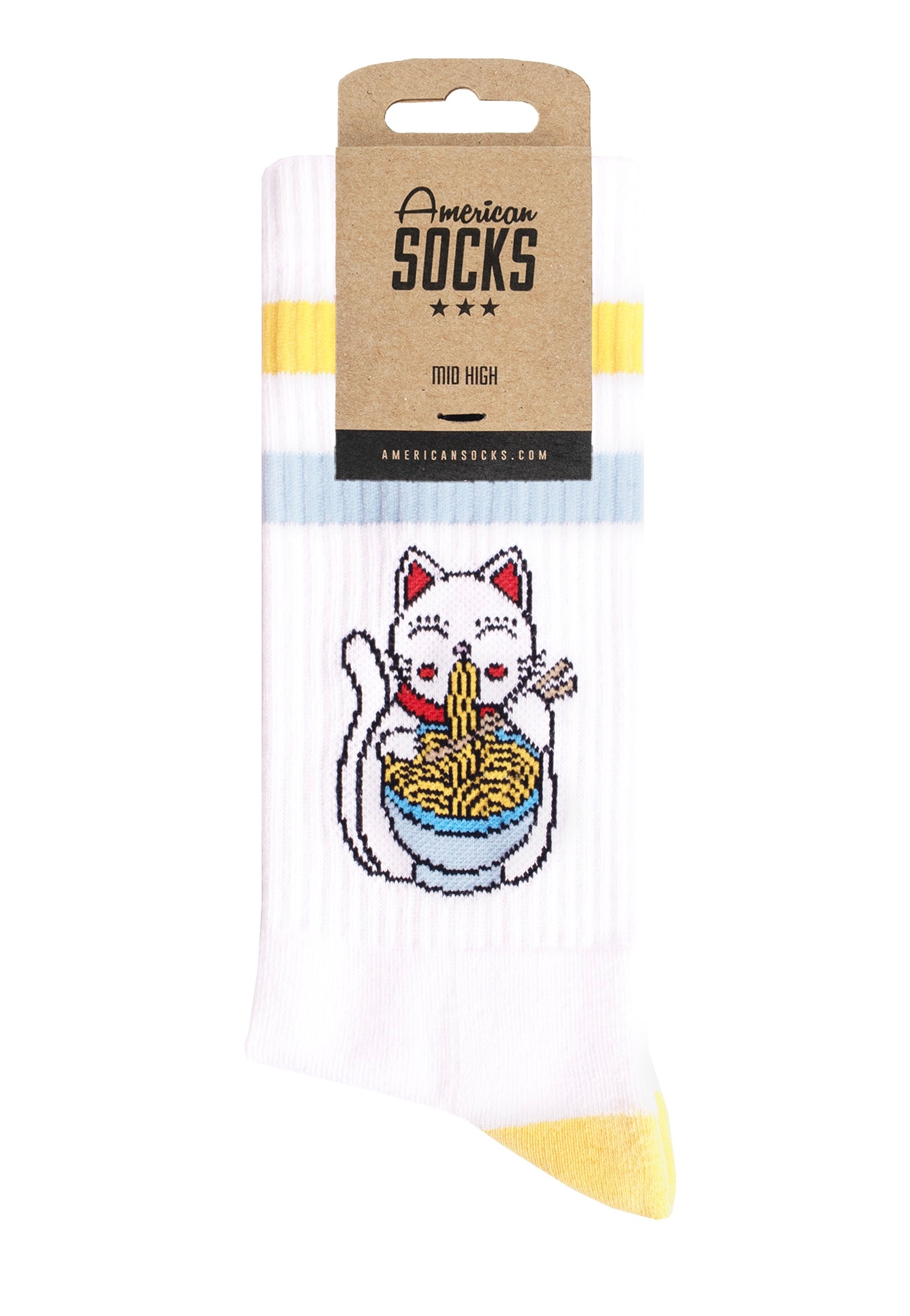 American Socks - Neko Mid High White - Socks Cheap Sale Looking For