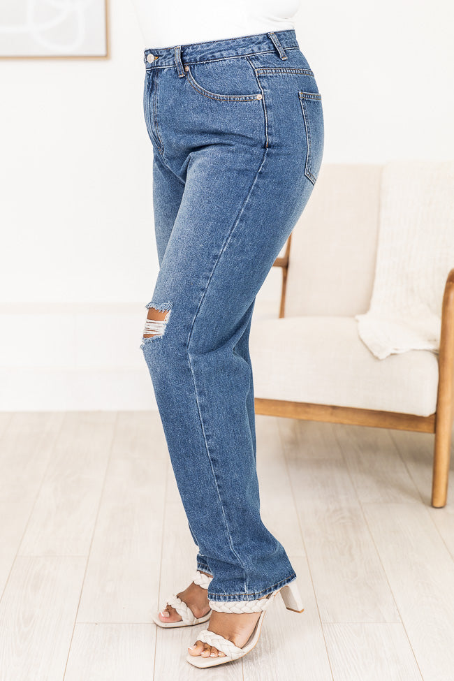 Keeley Dark Wash Distressed Straight Leg Jeans FINAL SALE Pay With Paypal Cheap Online