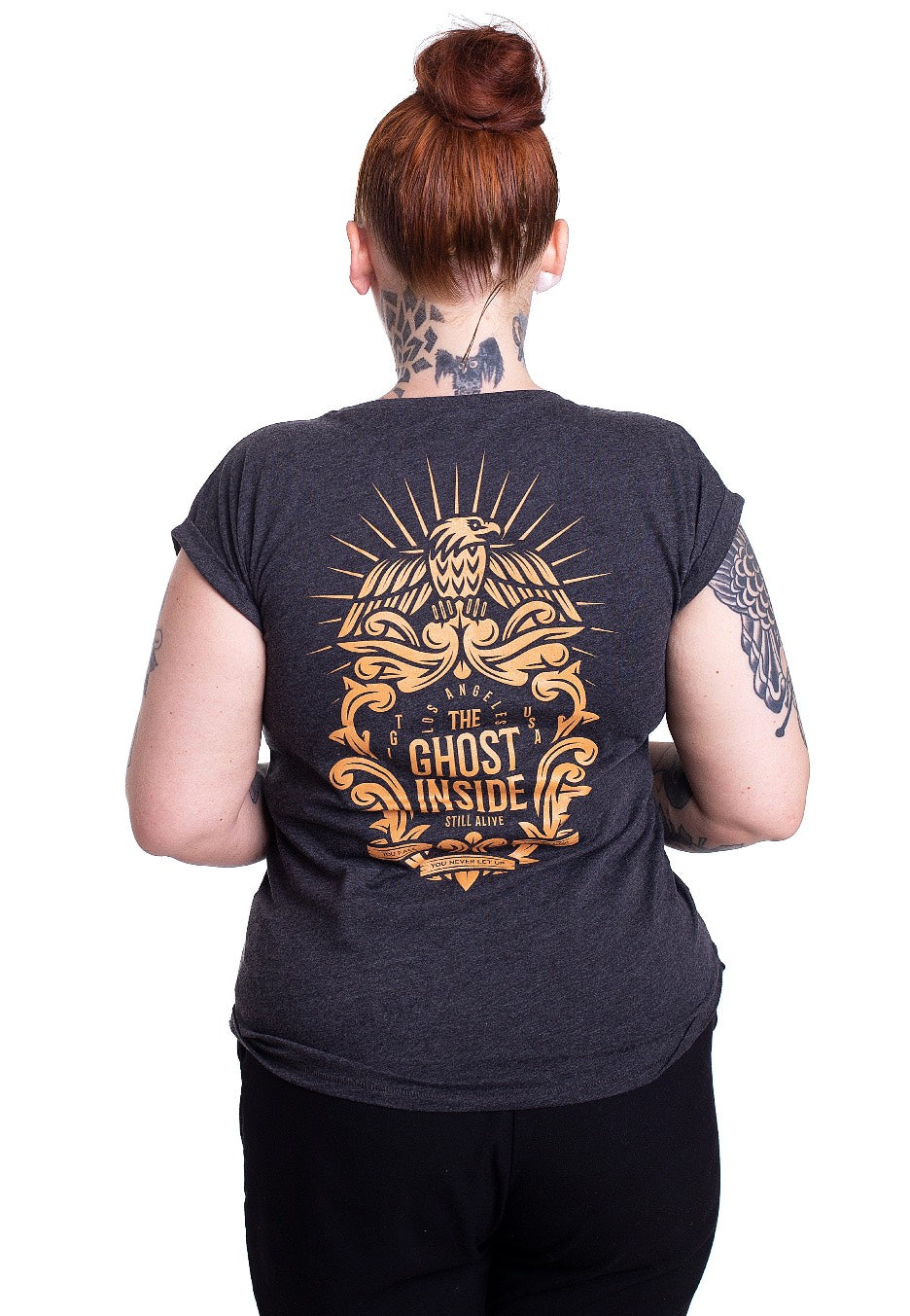 The Ghost Inside - Never Let Up Extended Shoulder Charcoal - Girly Tumblr Online