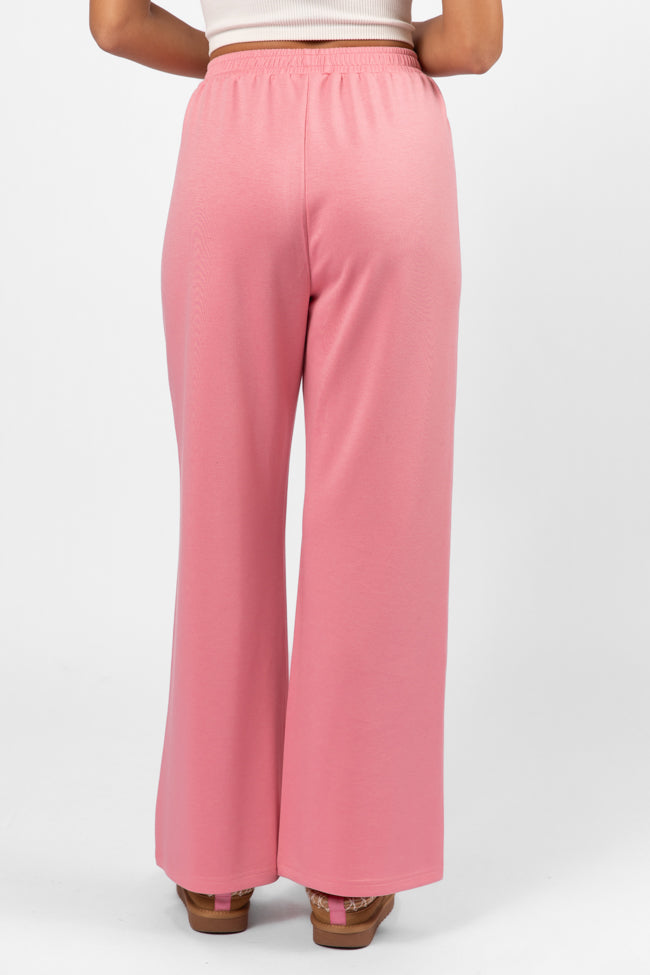 Let's Just Stay Pink Knit Wide Leg Pants SALE