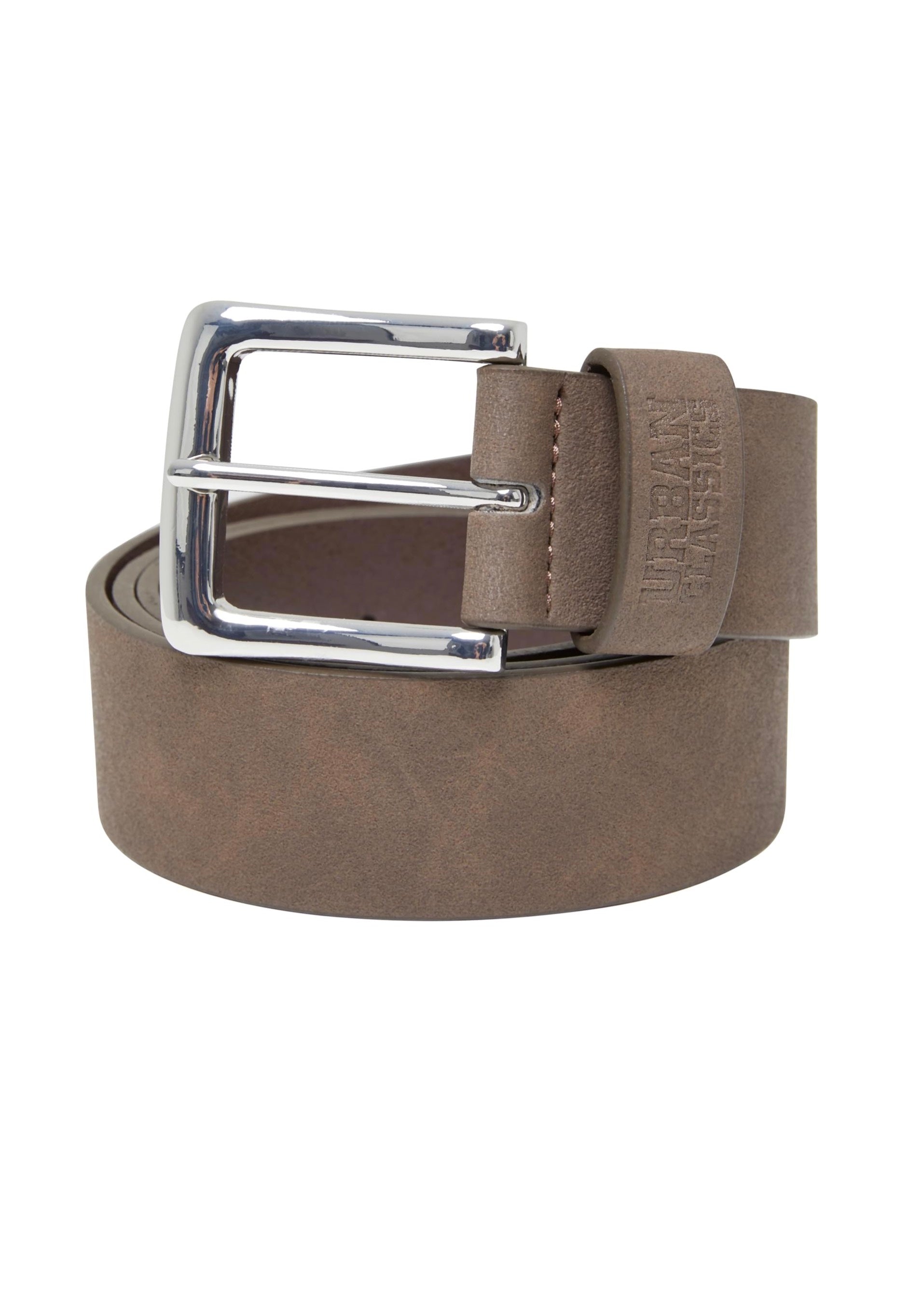 Urban Classics - Suede Leather Imitation Brown/Silver - Belt Cheap Sale 100% Authentic