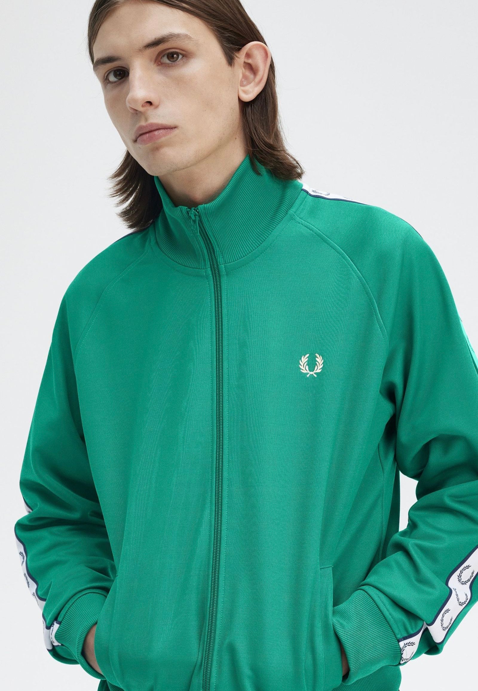 Fred Perry - Taped Track Label Green - Track Jacket Sale Classic