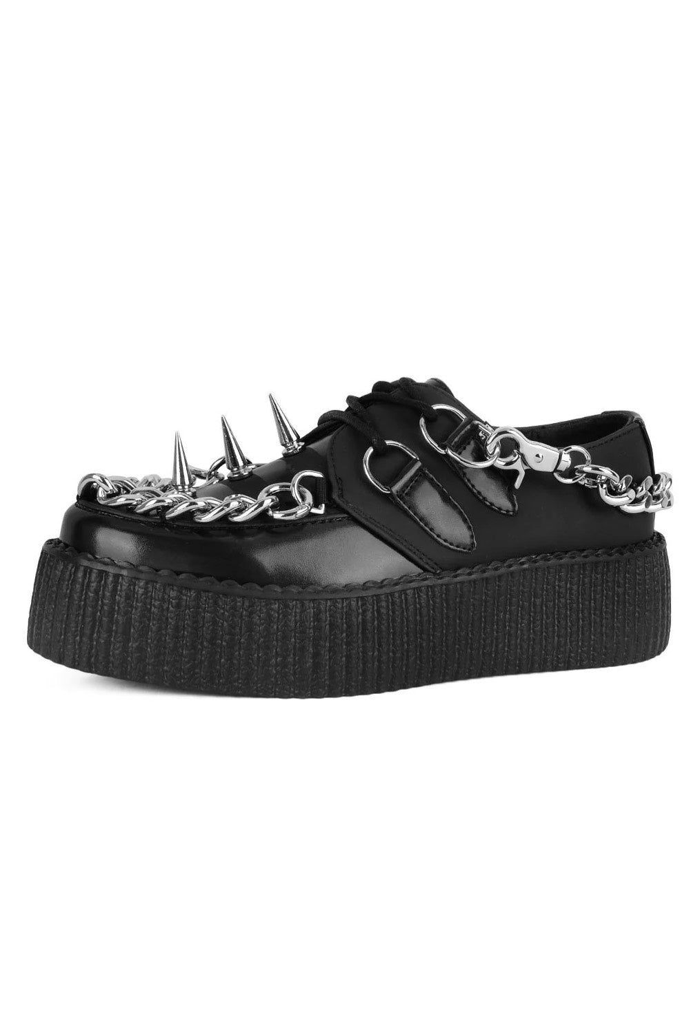 T.U.K. - Viva High Sole Creep Black Spike N Chain - Girl Shoes Sale 100% Authentic