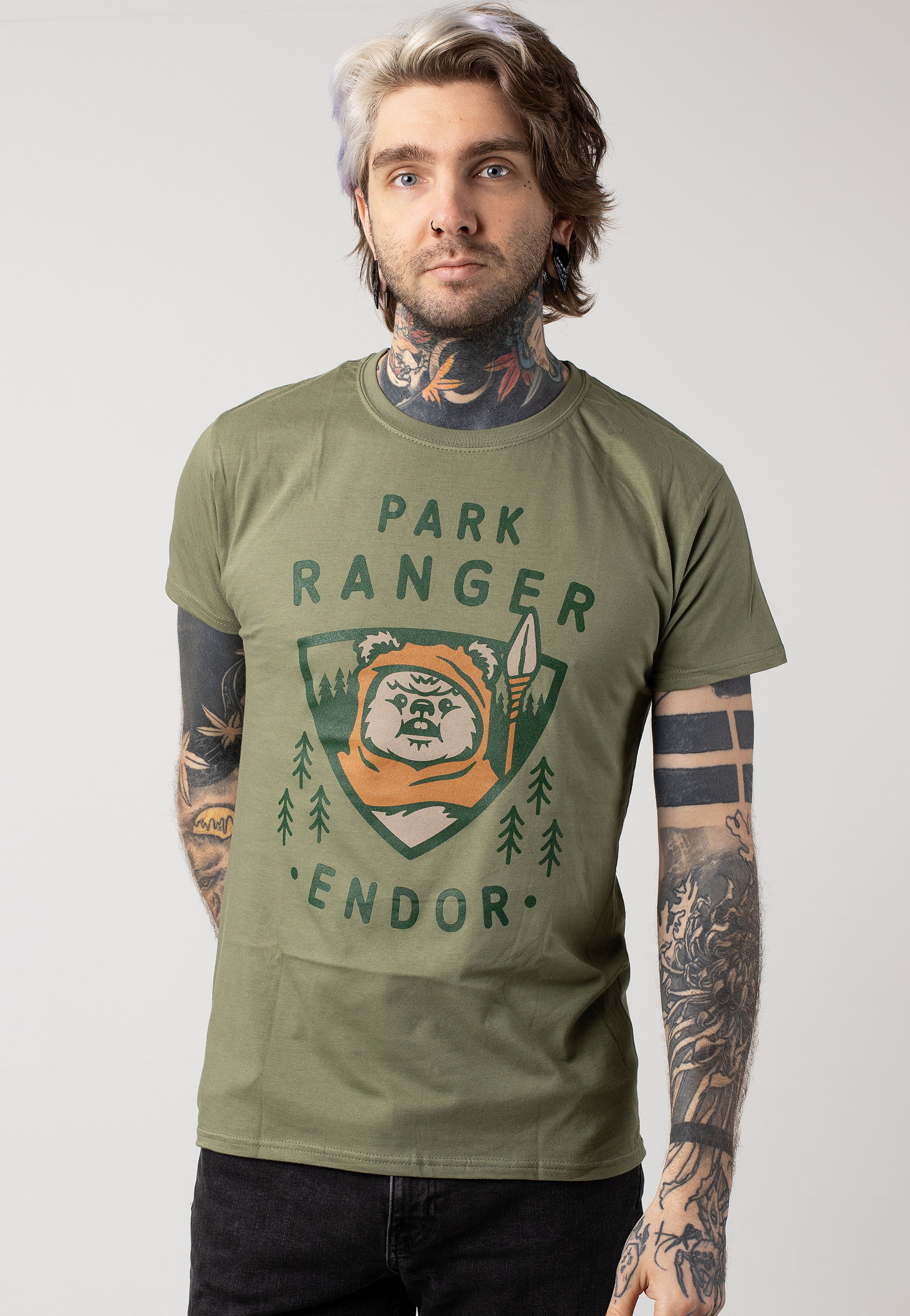 Star Wars - Endor Park Ranger Olive - T-Shirt 2025 Cheap Pice